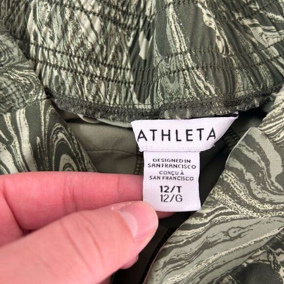 Athleta Brooklyn green printed jogger size 12 - Picture 6 of 8
